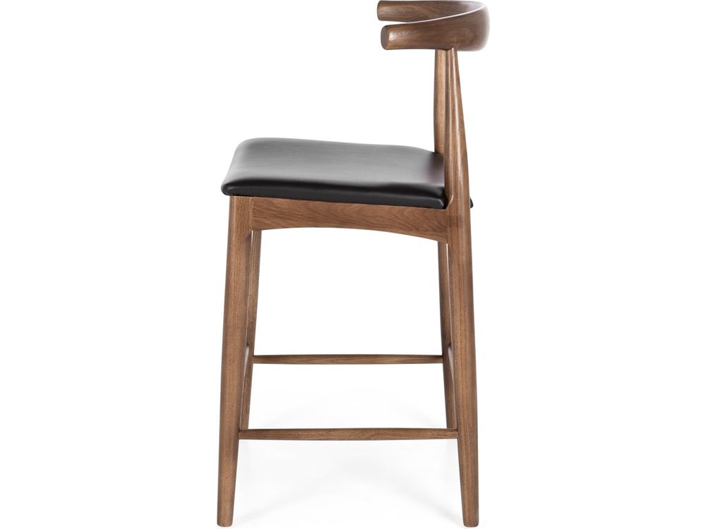 Elbow Barstool - Dark Oak-Global Living