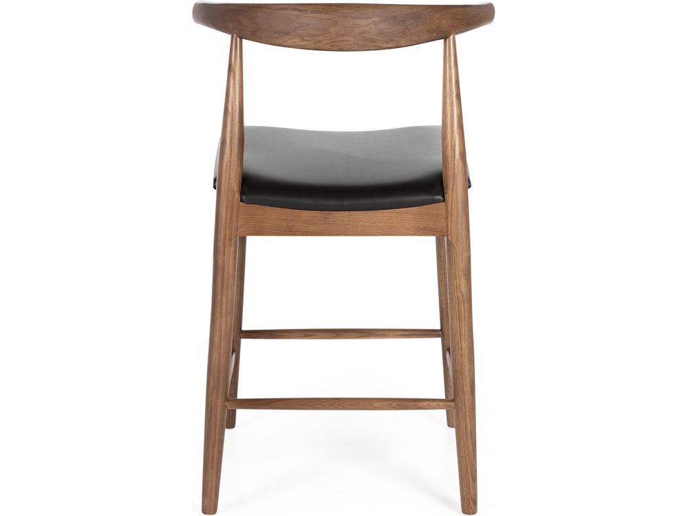 Elbow Barstool - Dark Oak-Global Living
