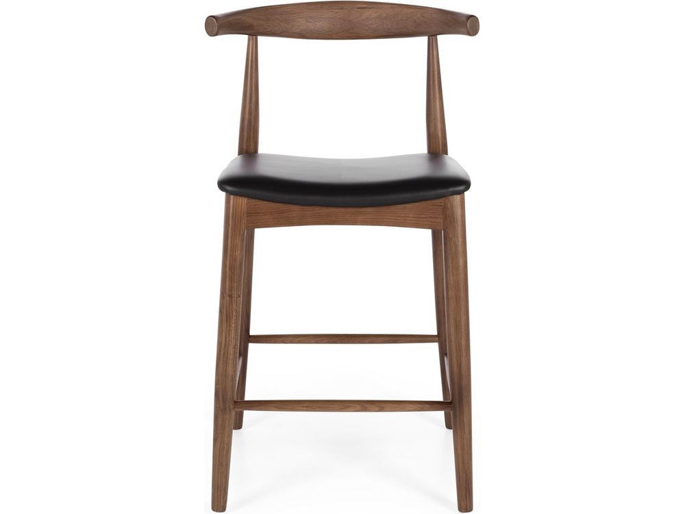 Elbow Barstool - Dark Oak-Global Living