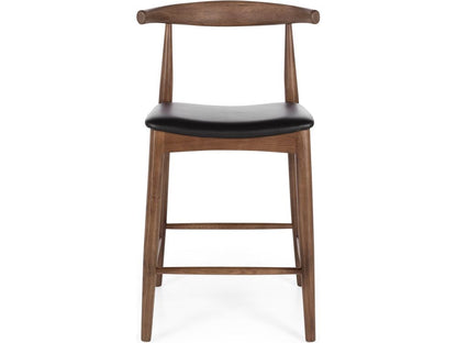 Elbow Barstool - Dark Oak-Global Living