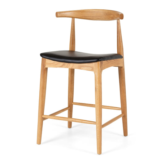 Elbow Barstool - Natural Oak-Global Living