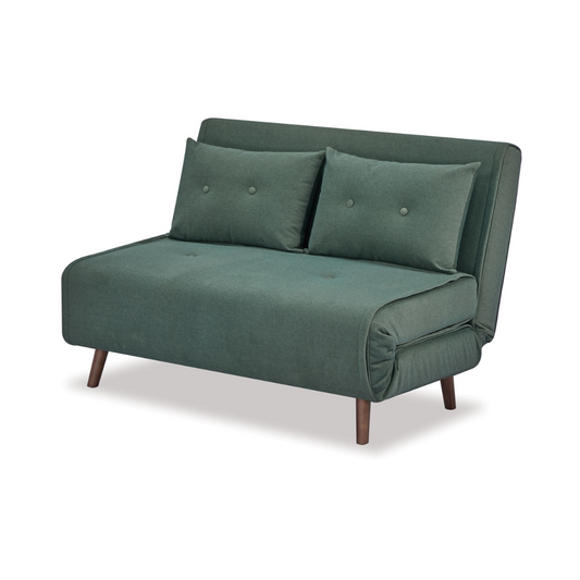 Green double sofa bed