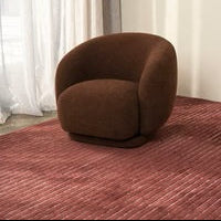 Fleur Swivel Chair - Fabric Plinth