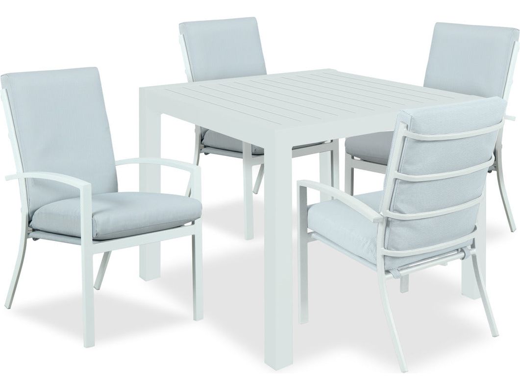 Matzo Outdoor Dining Table 900 White-Global Living