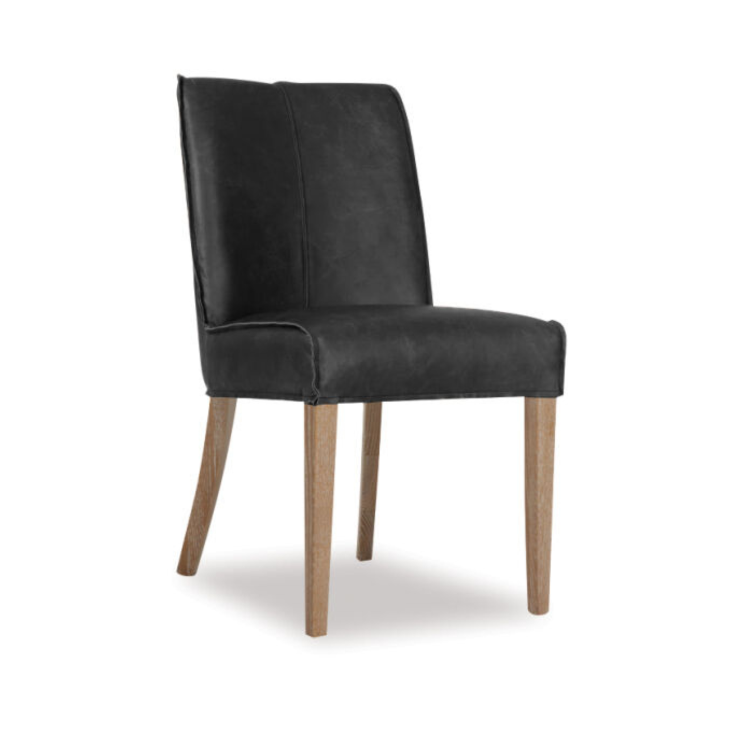 Marcus High Back Leather Dining Chair - Black