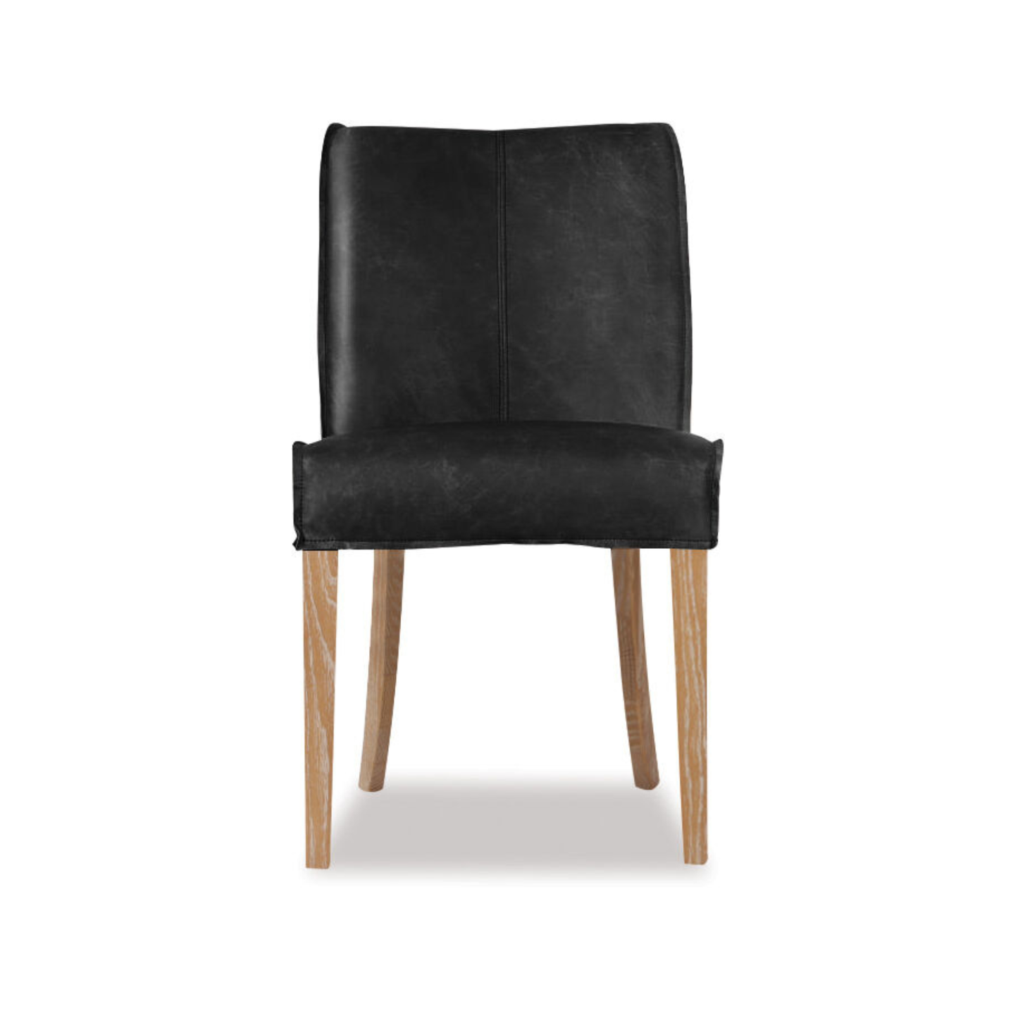 Marcus High Back Leather Dining Chair - Black