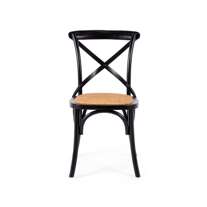 Cross Aged Chair Black