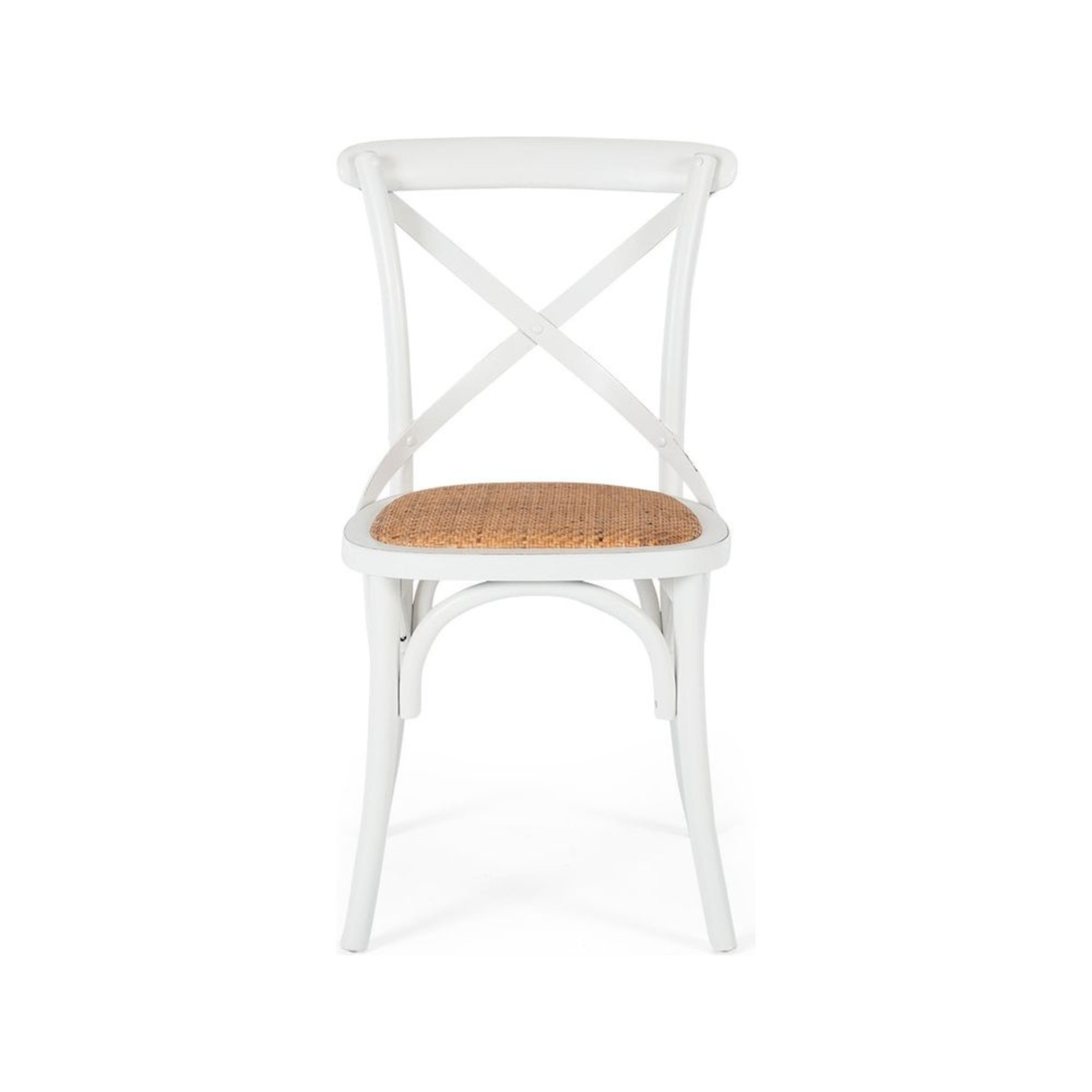 Cross Aged Dining Chair White