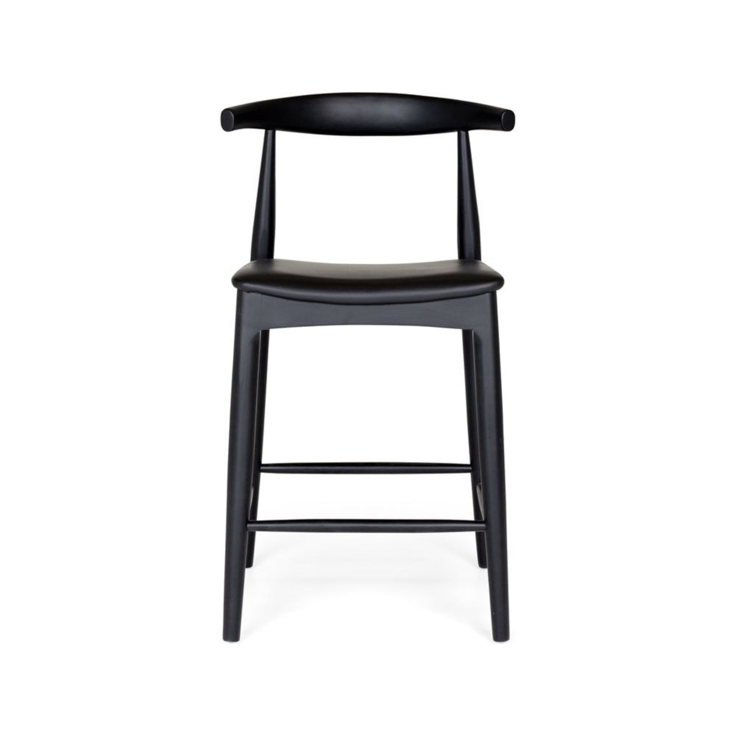 Elbow Barstool - Black Oak