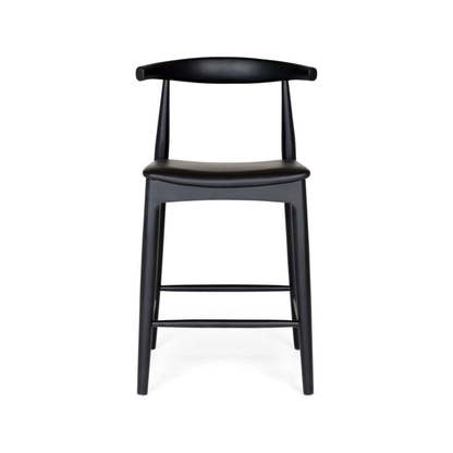 Elbow Barstool - Black Oak