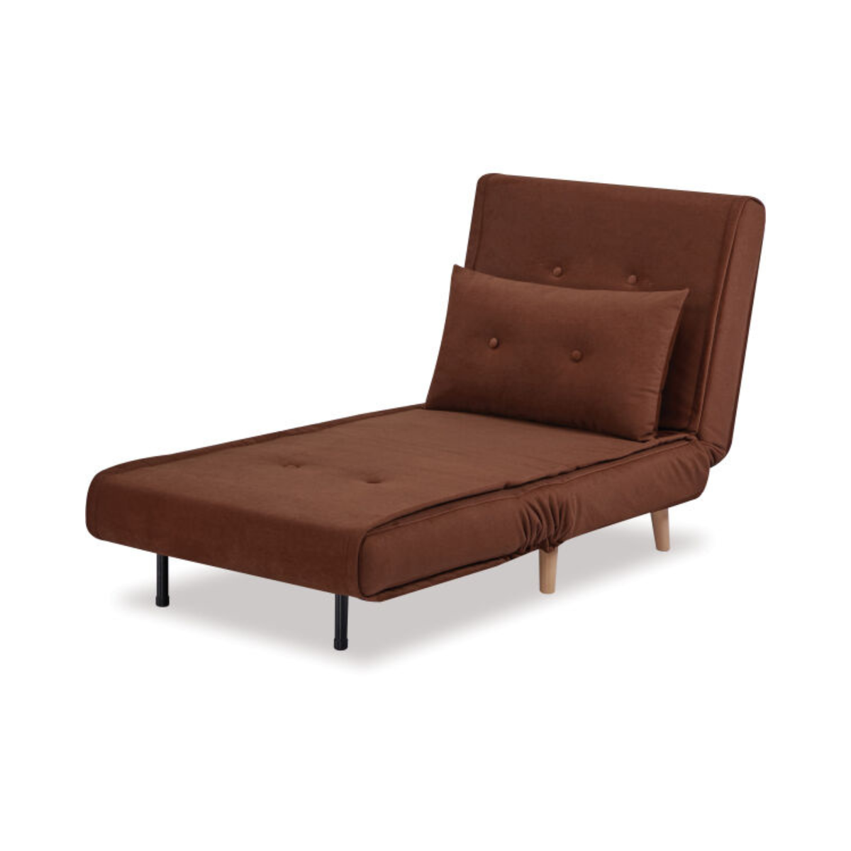 Haru Single Sofa Bed - Mohair Orange