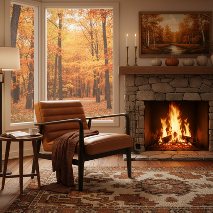 Tyler Leather Lounge Chair - Tan