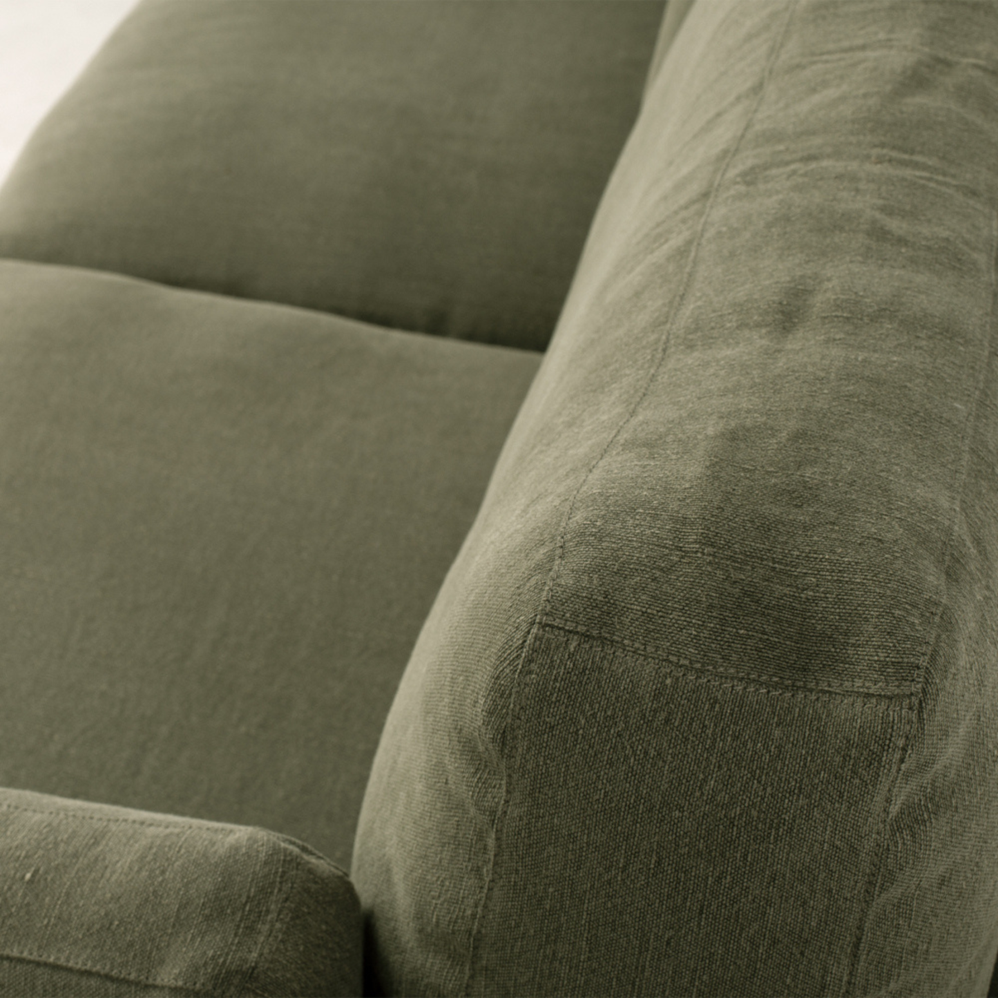 CARSON 3 Seat Slipcover Sofa - Khaki