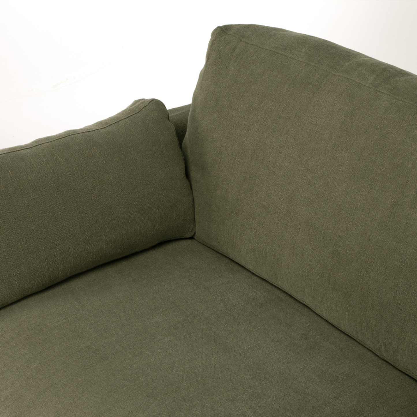 CARSON 3 Seat Slipcover Sofa - Khaki