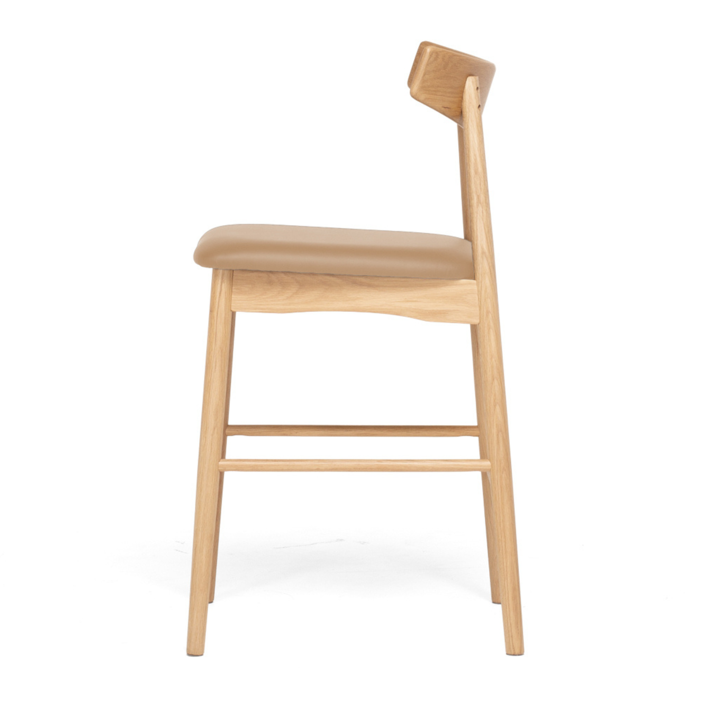 Hans Barstool Natural Oak Tan PU