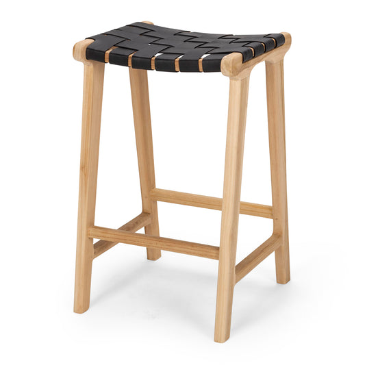 Roma Woven Barstool Black