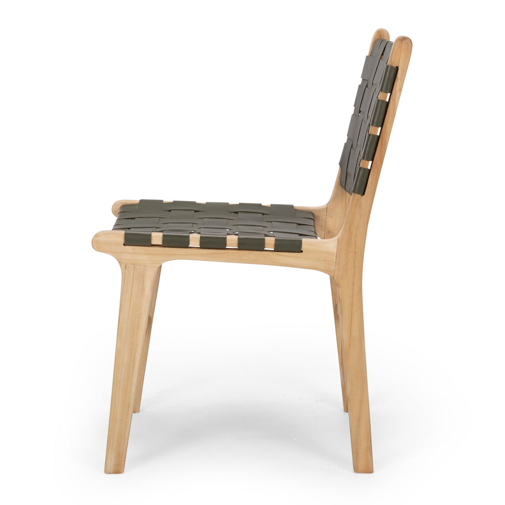 Roma Woven Dining Chair - Olive-Global Living
