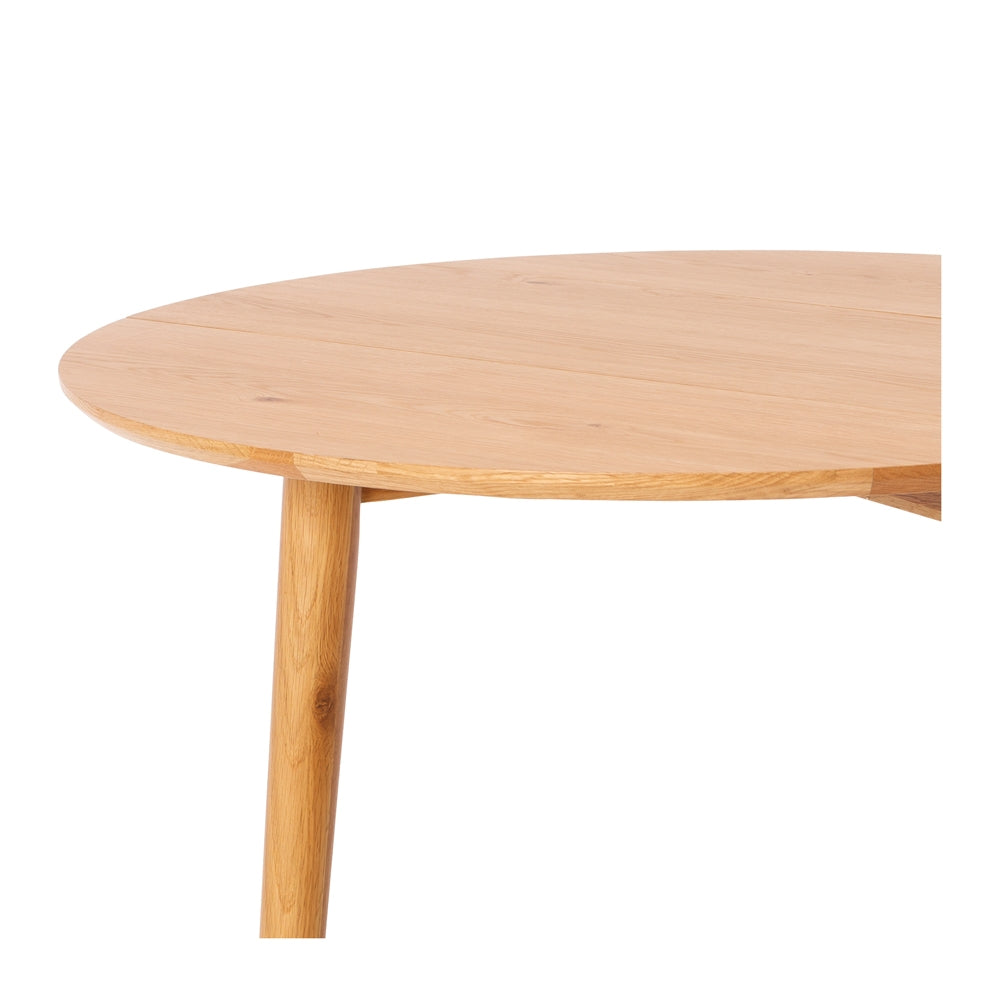 Scandi Drop Leaf Round Dining Table-Global Living