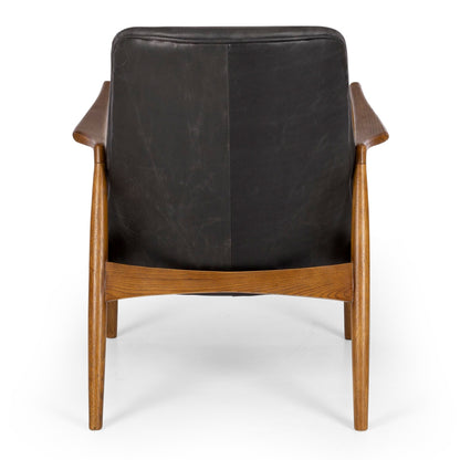 Steiner Armchair Black Wax Leather