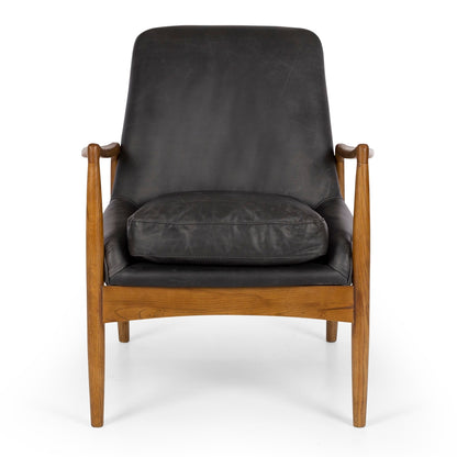 Steiner Armchair Black Wax Leather