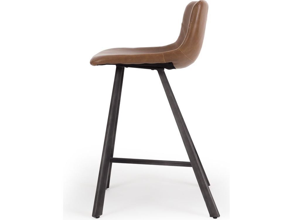 Industrial Barstool - Cognac-Global Living