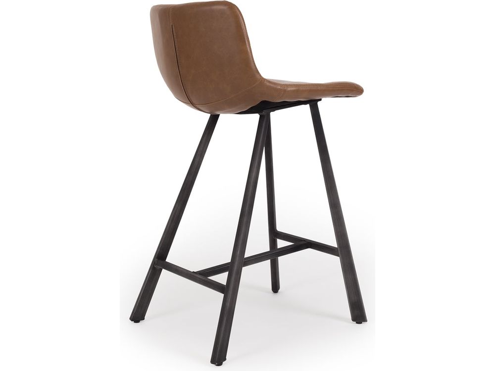 Industrial Barstool - Cognac-Global Living