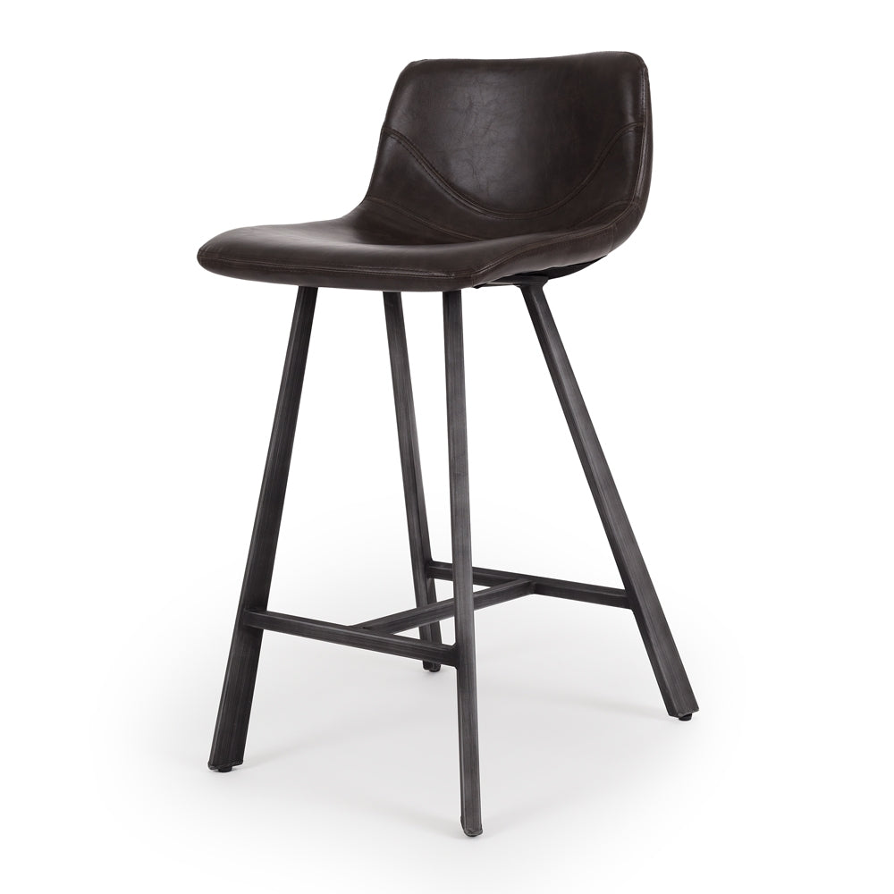 Industrial Barstool - Brown-Global Living