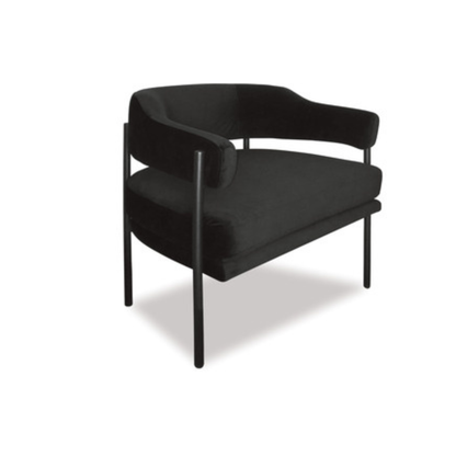 Skyline Armchair / Occasional Chair Black Velvet