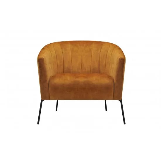 Sophia Lounge Chair Velvet Smoke-Global Living