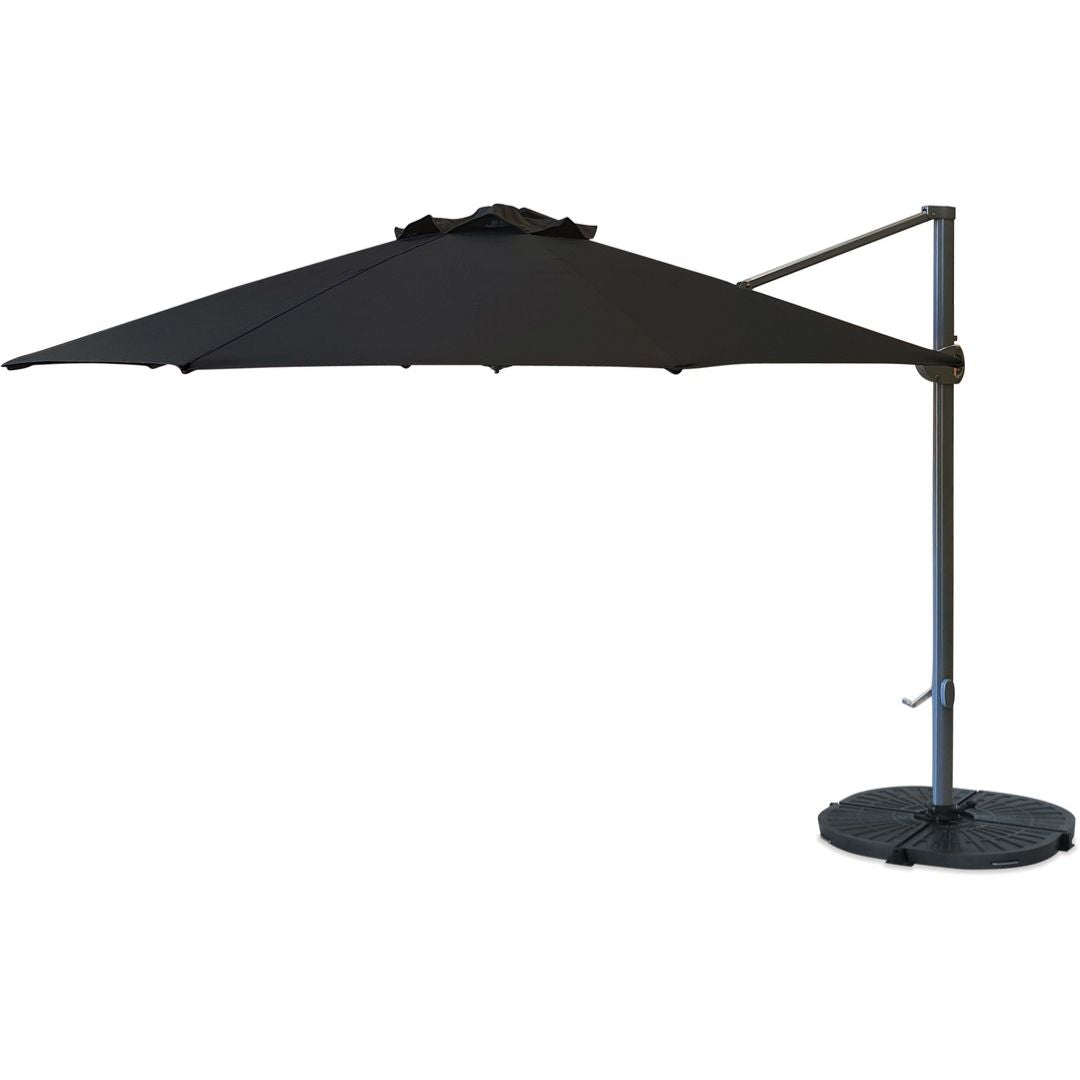 Tulip 3.3 Round Cantilever Outdoor Umbrella - Black-Global Living