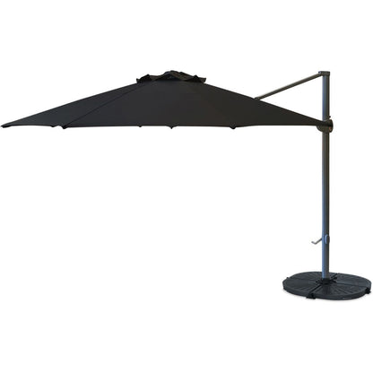 Tulip 3.3 Round Cantilever Outdoor Umbrella - Black-Global Living