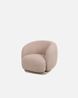 Fleur Swivel Chair - Fabric Plinth