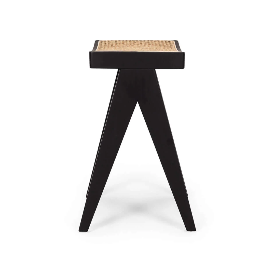 Bergen Barstool Black/Rattan-Global Living