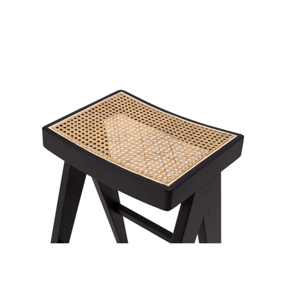 Bergen Barstool Black/Rattan-Global Living