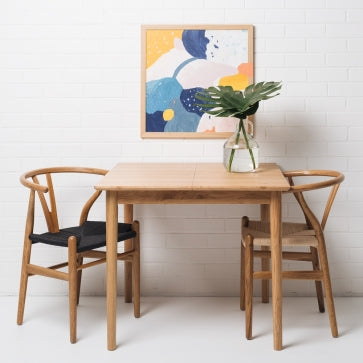 Scandi Small Extension Square Dining Table-Global Living