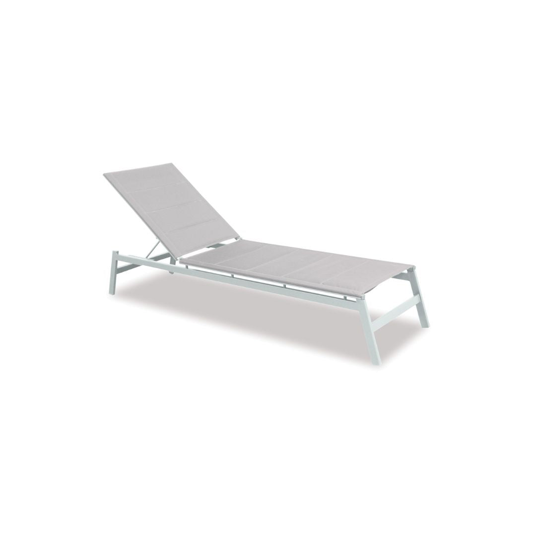 Boston Outdoor Sunlounger - White-Global Living