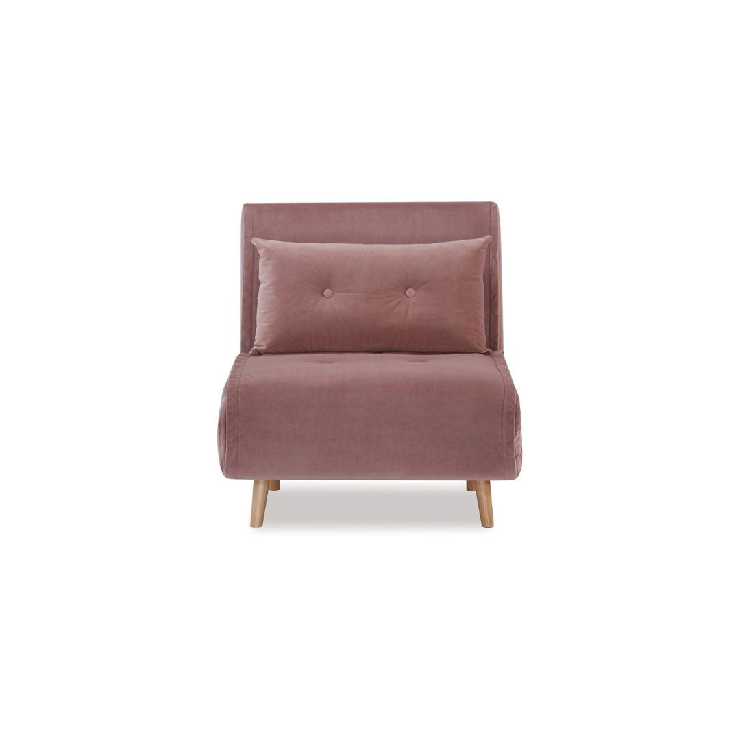 Haru Single Sofa Bed Vintage Pink-Global Living