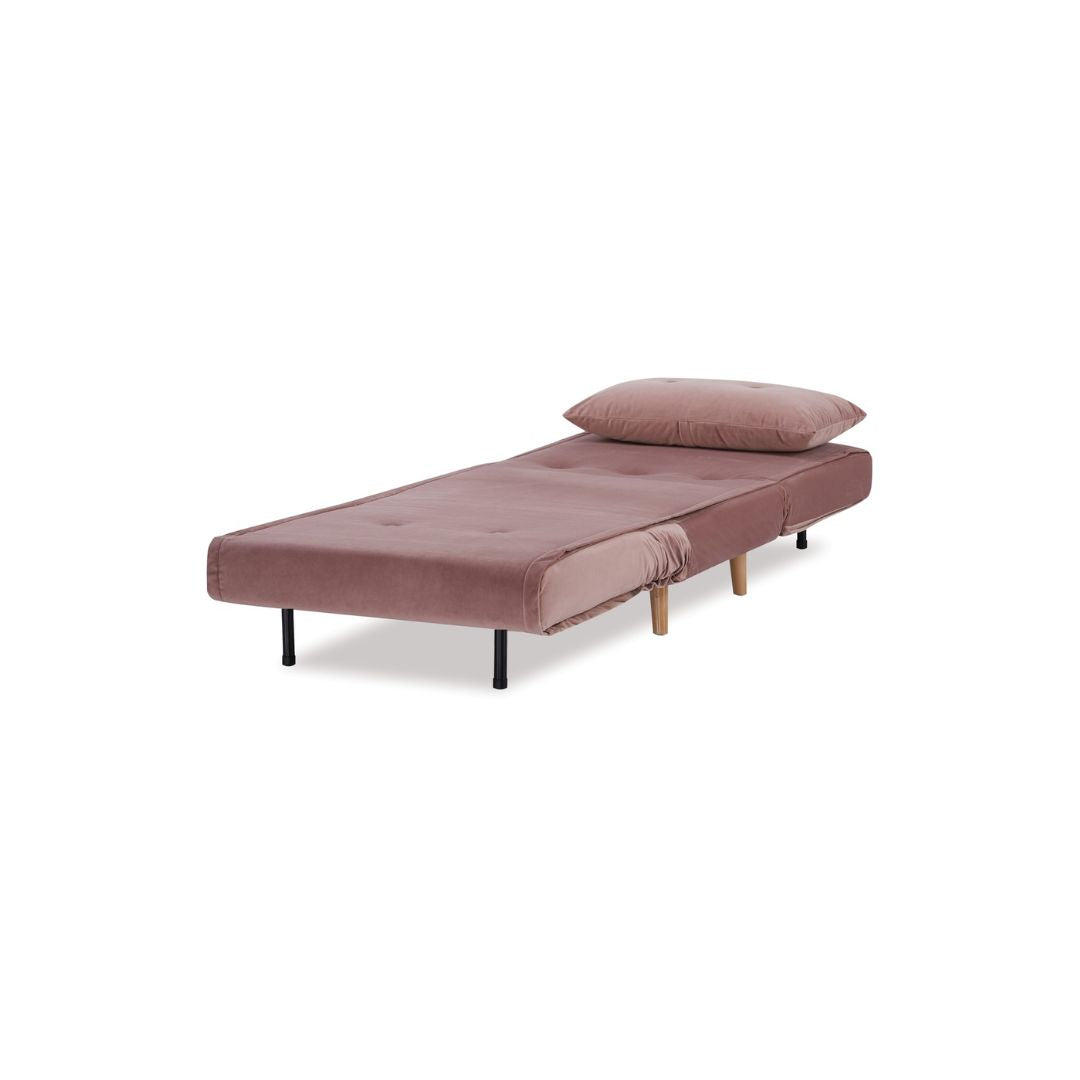 Haru Single Sofa Bed Vintage Pink-Global Living