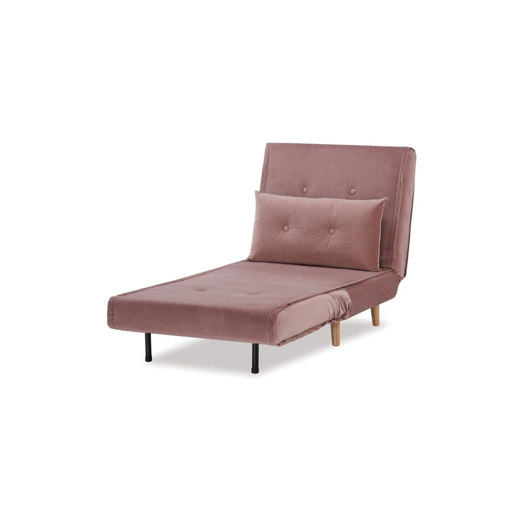 Haru Single Sofa Bed Vintage Pink-Global Living