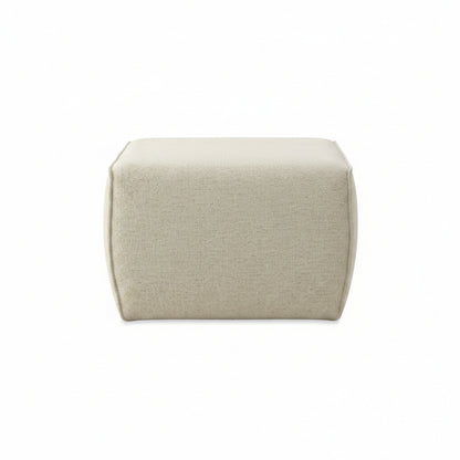 Hollis Ottoman Off White Boucle-Global Living