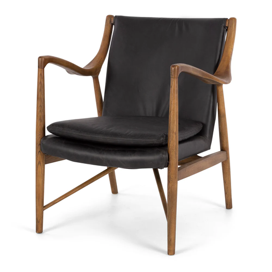 Marcos Lounge Chair Black Leather