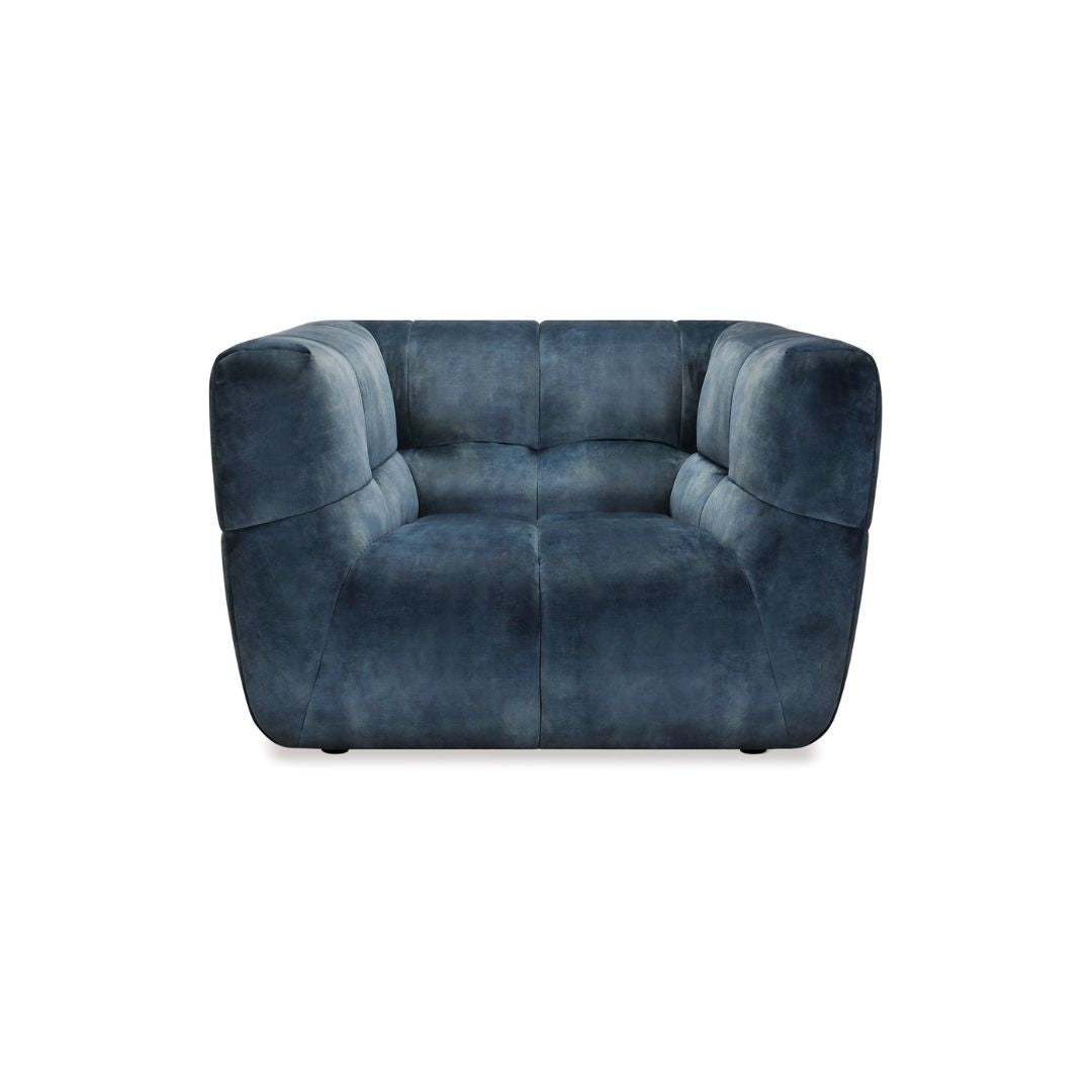 Margaret Lounge Suite 1 Seater Atlantic Velvet-Global Living