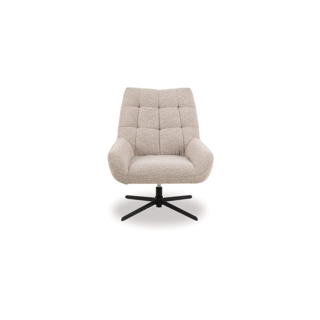 Paris Swivel Arm Chair - Basel Beige-Global Living