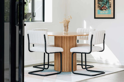 Pedestal Round Dining Table - Natural
