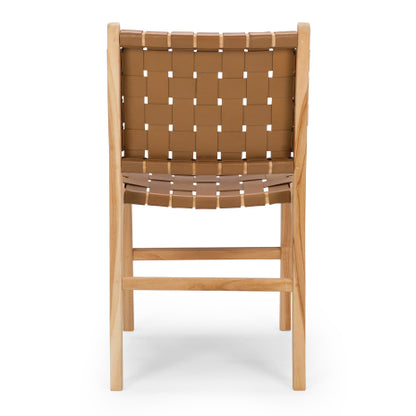 Roma Woven Dining Chair - Saddle