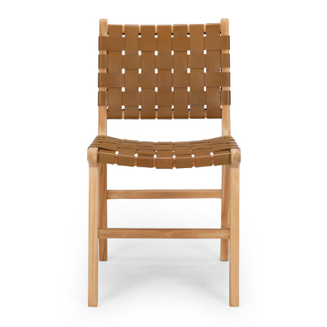 Roma Woven Dining Chair - Saddle