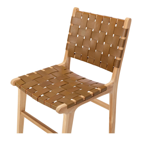 Roma Woven Dining Chair - Saddle