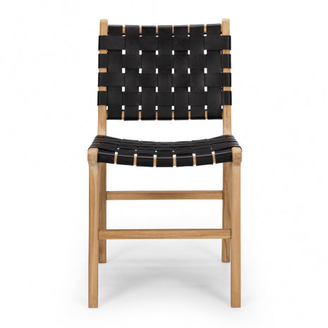 Roma Woven Dining Chair - Black