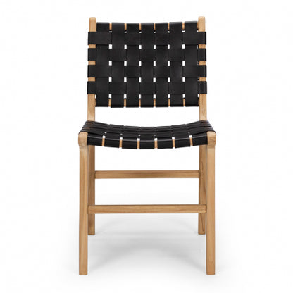 Roma Woven Dining Chair - Black