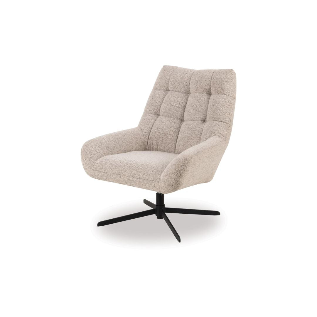 Paris Swivel Arm Chair - Basel Beige-Global Living